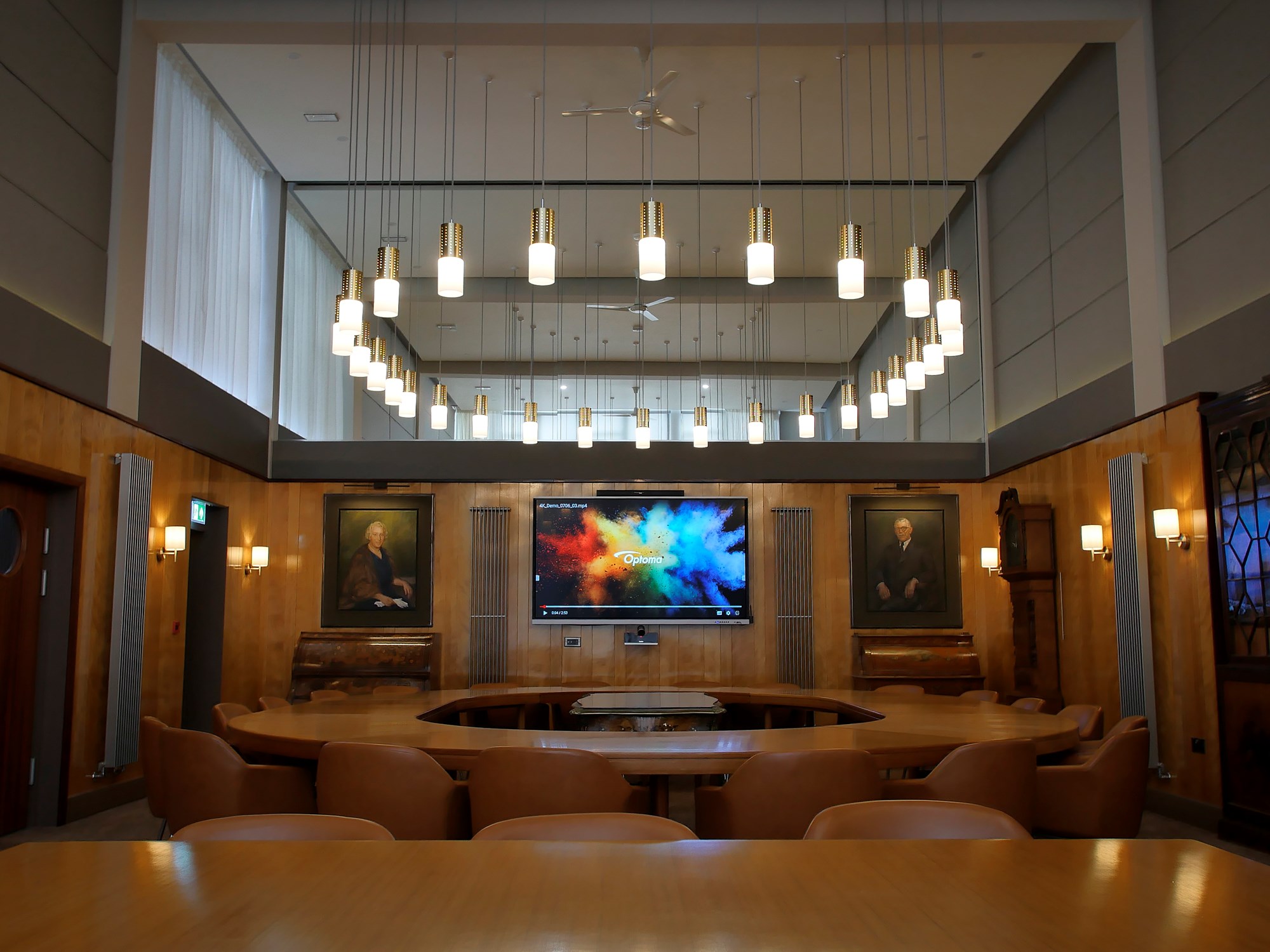 Optoma interactive displays sit snug in the 1960s boardroom